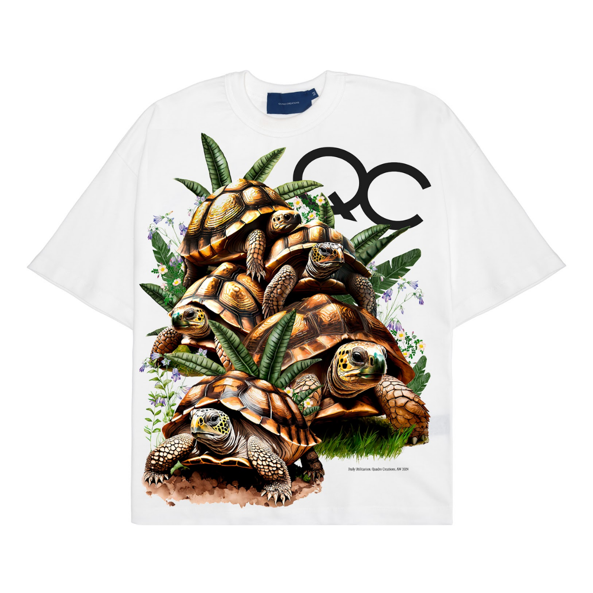 Quadro Creations - Camiseta 'Slow and Steady' Off White