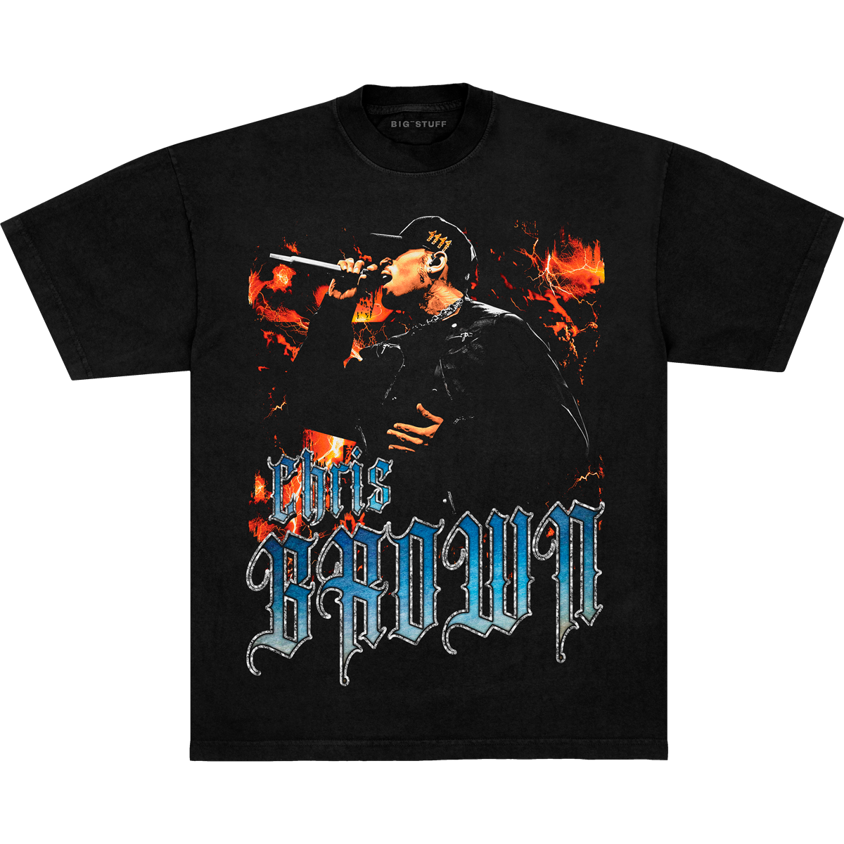 Graphic Tee - Camiseta 'Chris Brown' Black