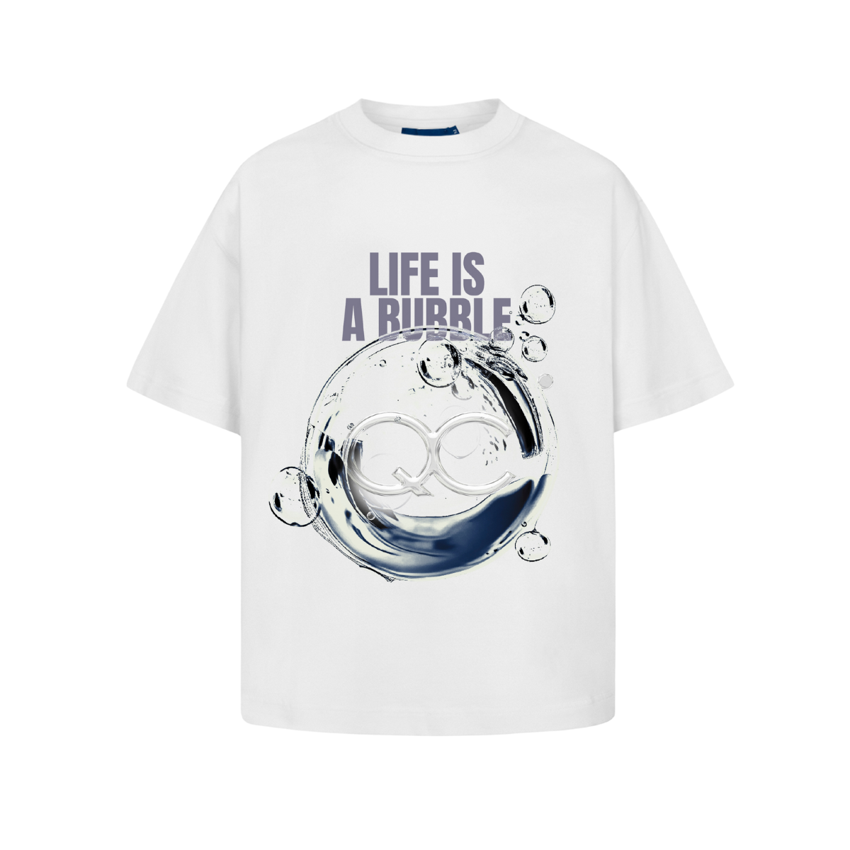 Quadro Creations - Camiseta 'Bubble Lif' Off White