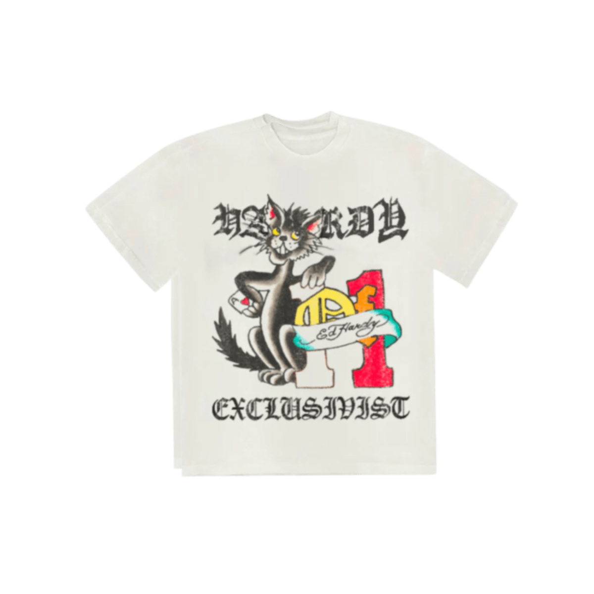 Exclusivist 1of1 x Ed Hardy - Camiseta 'Ace of Spades' Off White