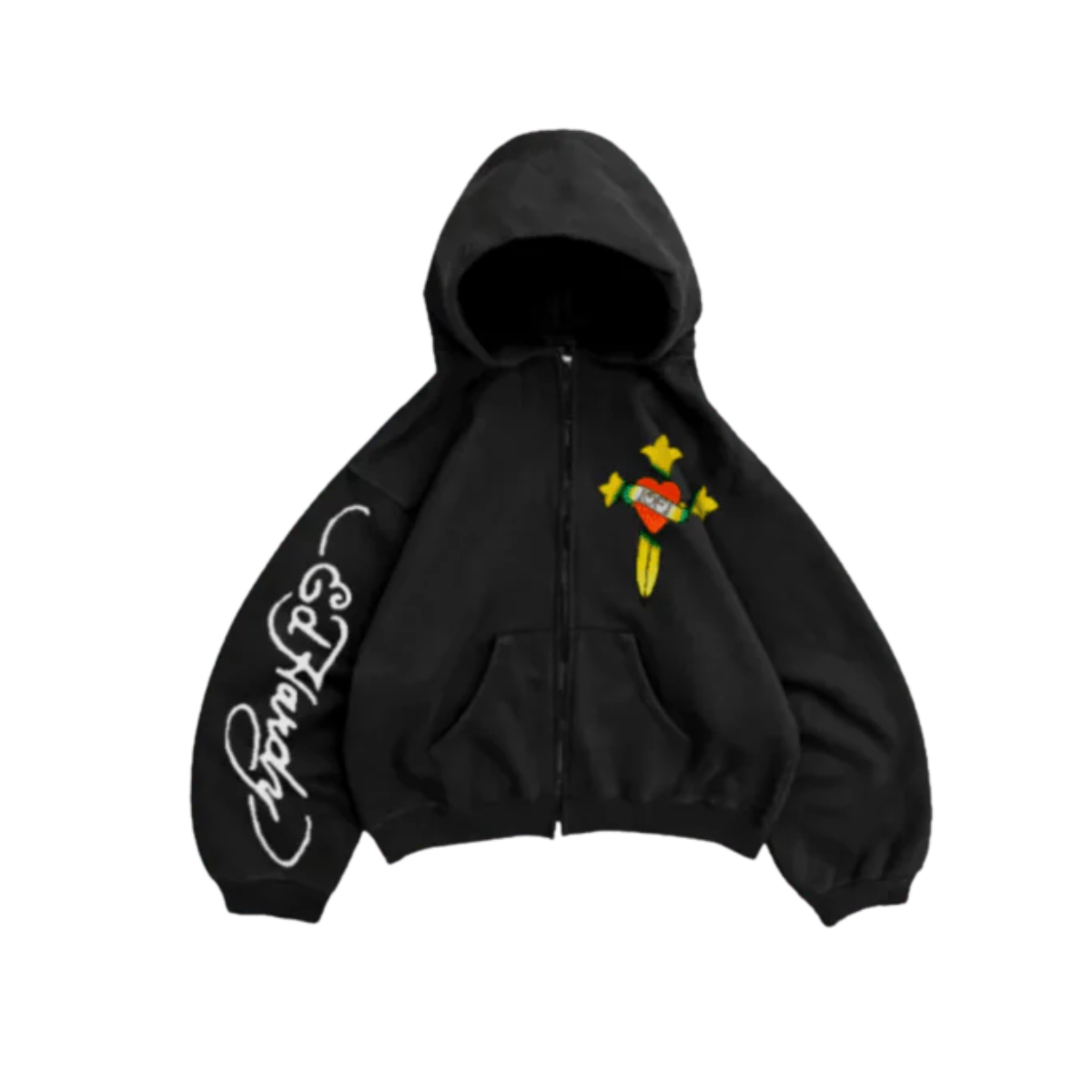 Exclusivist 1of1 x Ed Hardy - Jaqueta 'Love Is a Gamble' Preto