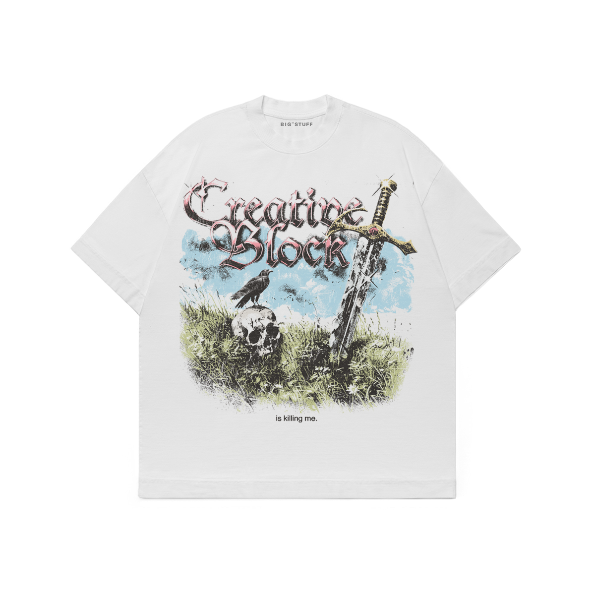 Camiseta Heavy 'Creative Block' Branca