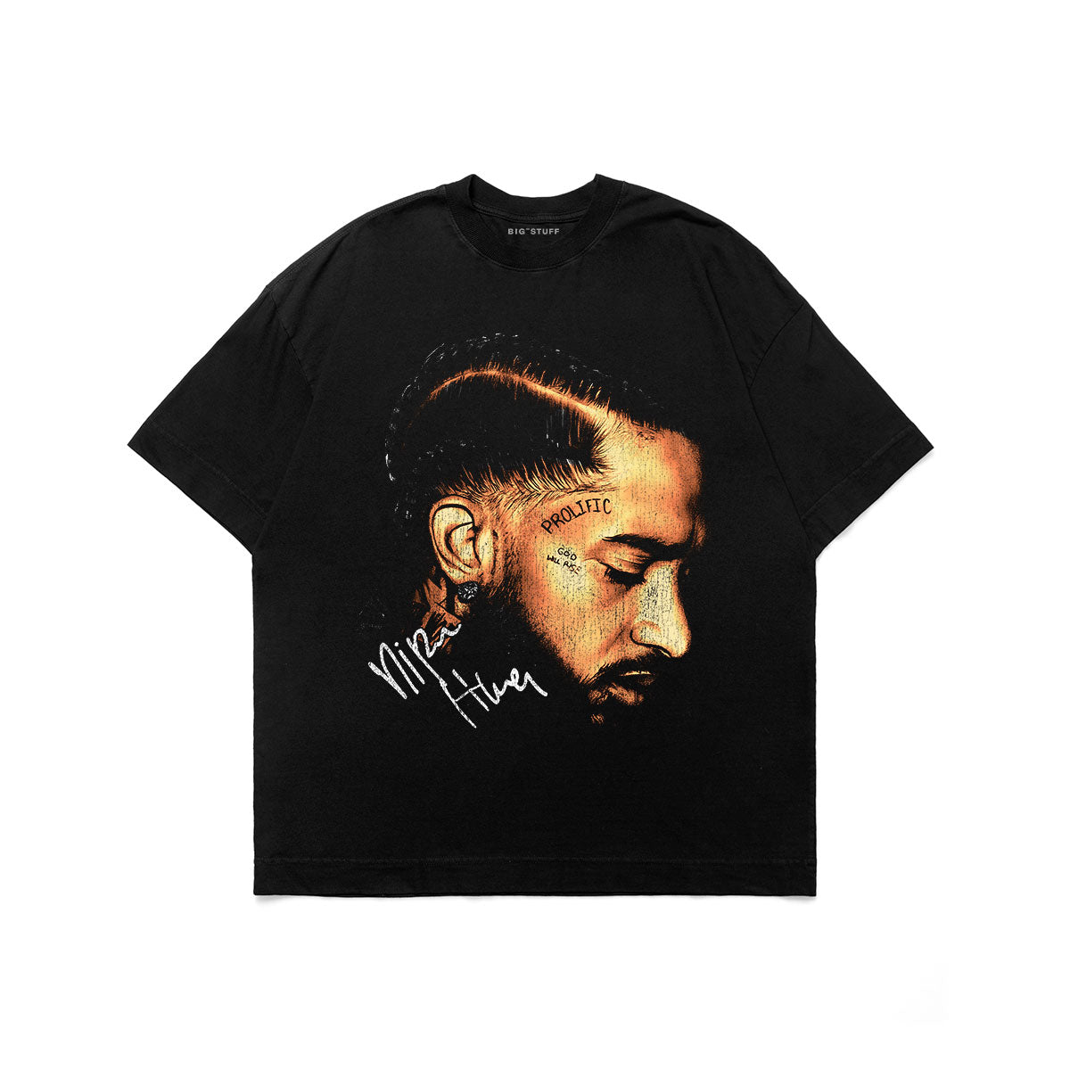 Bootleg - Camiseta Heavy 'Nipsey Hussle' Preta