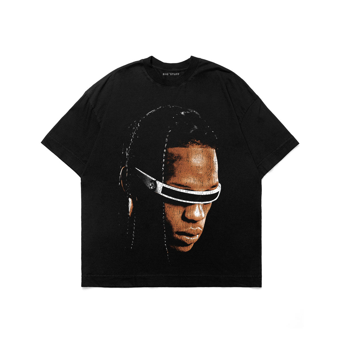 Bootleg - Camiseta Heavy 'Big Face Travis Scott' Preta