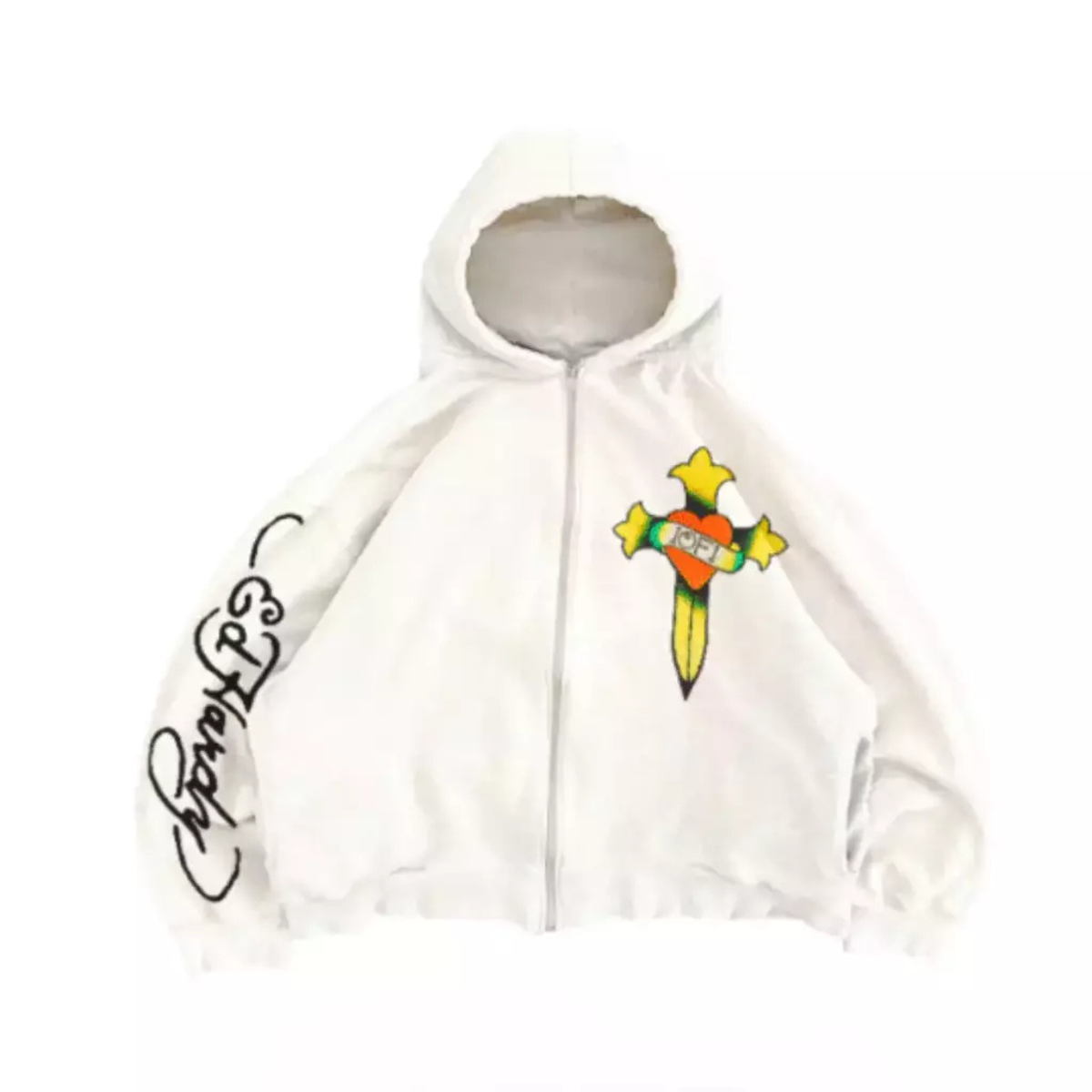 Exclusivist 1of1 x Ed Hardy - Jaqueta 'Love Is a Gamble' Off White