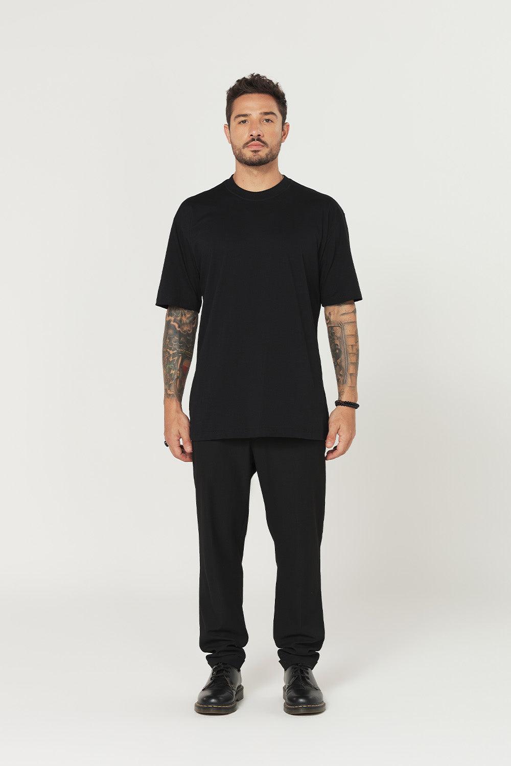 Brunx Ind - Camiseta Basic Streetwear 30.1 Preta