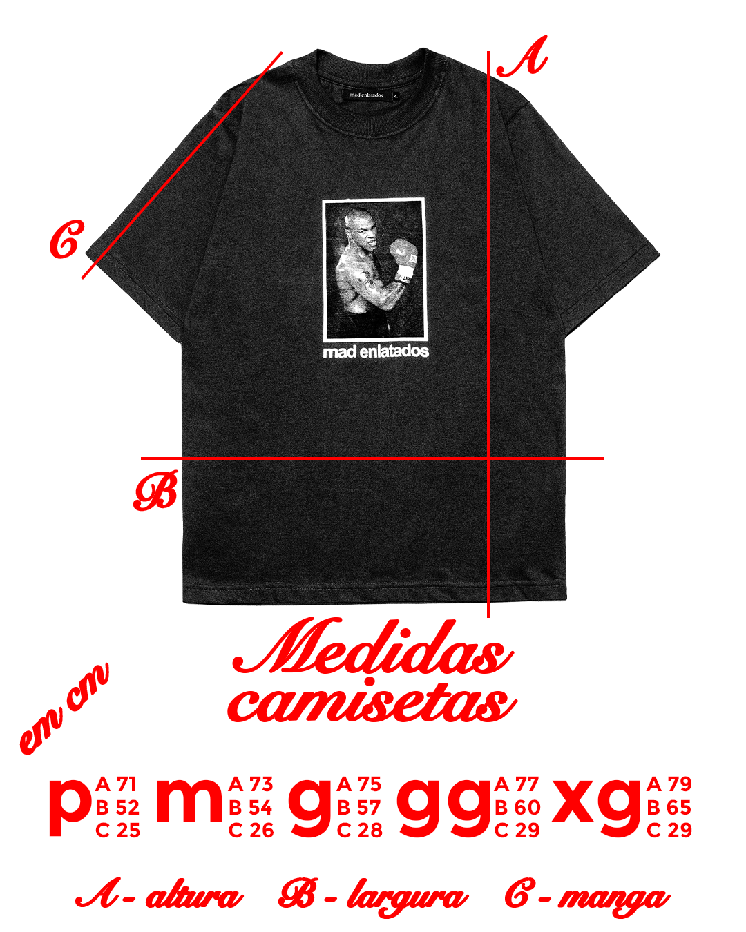 Mad Enlatados - Camiseta 'Mão Tyson' Red