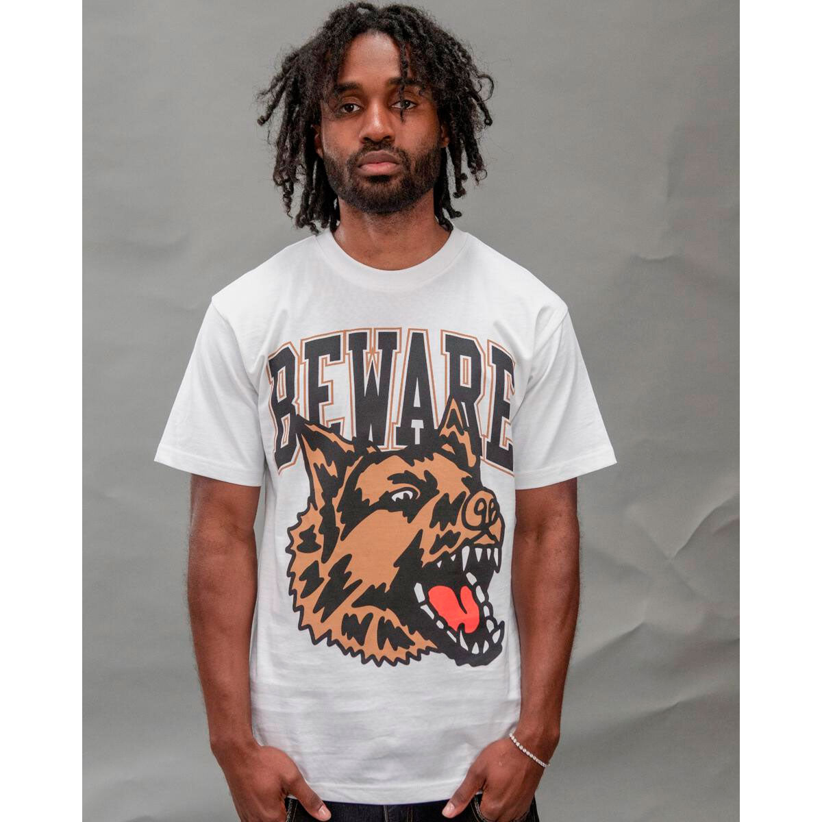 Market - Camiseta 'Classic Beware' Branca